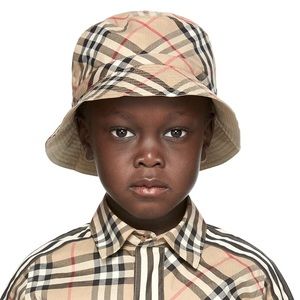 BURBERRY
Kids Beige Vintage Check Bucket Hat